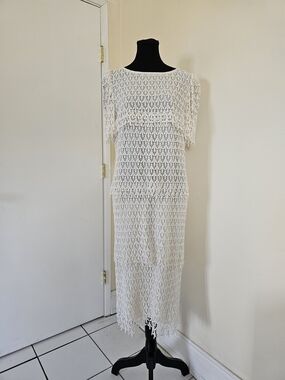 VINTAGE 1970's Crochet Flapper-style Dress